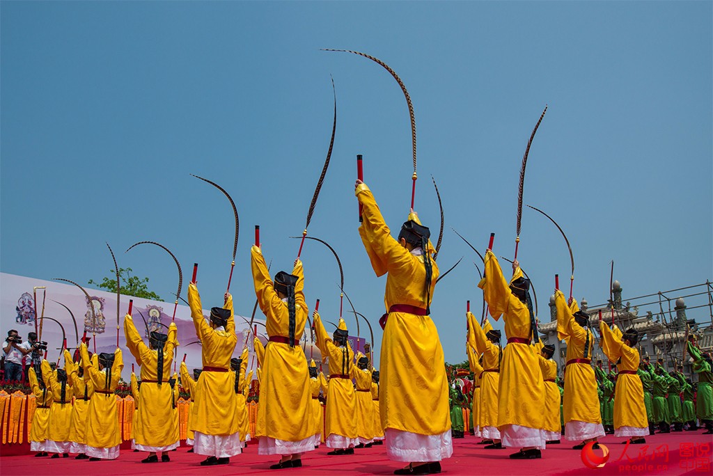 "八佾(yi)舞"是中国古代规格最高的祭祀舞蹈,是中华传统礼教的重要
